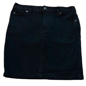 Free People Black Mini Skirt stretchy denim size 0